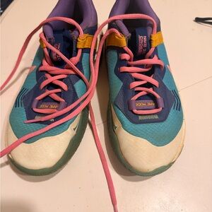 Nike Kids' Teal and Purple basketball Sneakers